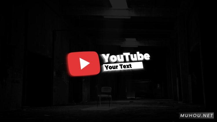 YouTube标题logo文字动画AE视频模板