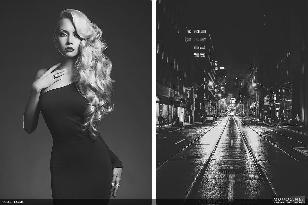 LR预设-专业黑白单色效果调色预设20套（哑光黑白，高对比度黑白等） Monochromatic Vol. 1 - 20 Lightroom Presets插图7