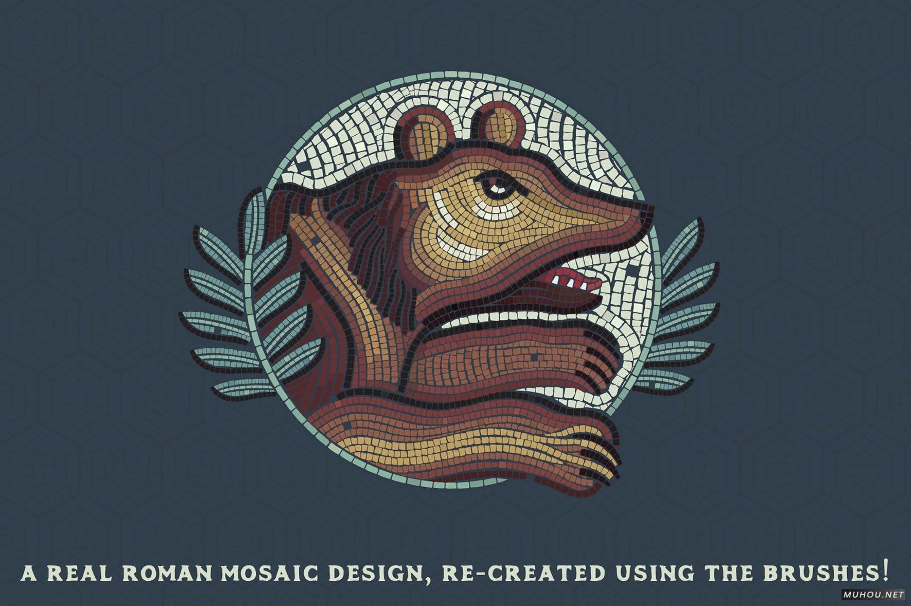 AI笔刷-中世纪古罗马马赛克瓷砖画笔下载 Mosaic Maker - Brushes & Patterns插图5