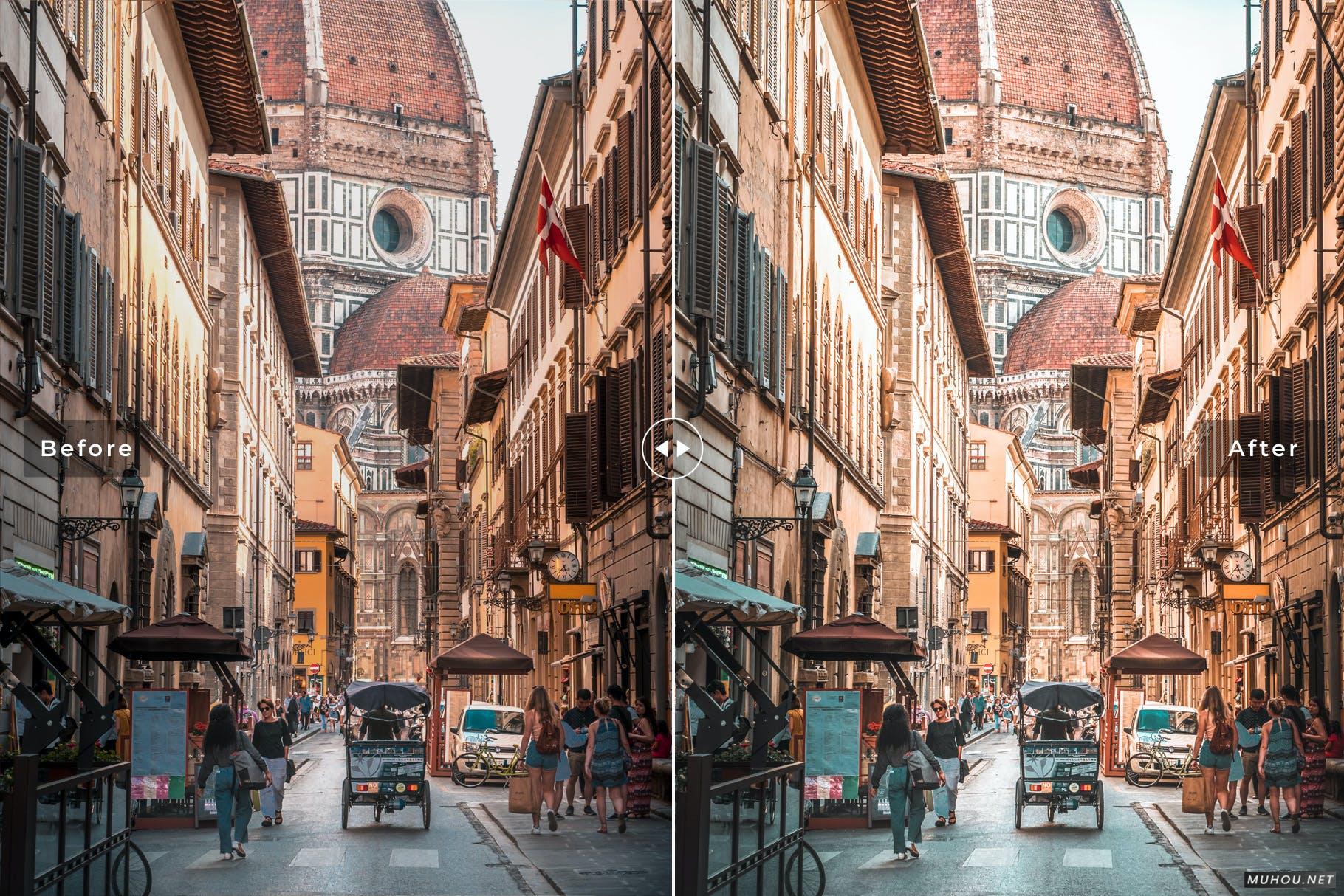 LR/PS预设-11组佛罗伦萨旅行照片艺术色调预设下载 Florence Mobile & Desktop Lightroom Presets插图6