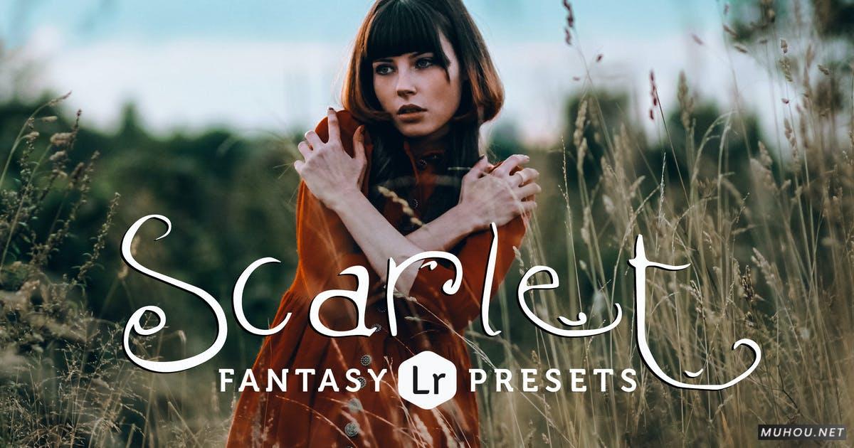 LR预设-猩红色幻想高级艺术肖像照调色预设Scarlet Fantasy Lightroom Presets插图