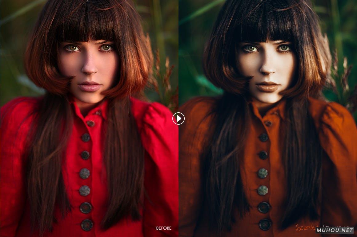 LR预设-猩红色幻想高级艺术肖像照调色预设Scarlet Fantasy Lightroom Presets插图2