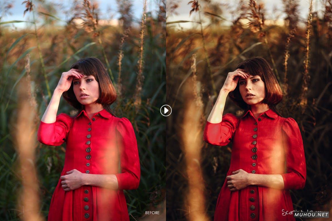 LR预设-猩红色幻想高级艺术肖像照调色预设Scarlet Fantasy Lightroom Presets插图4