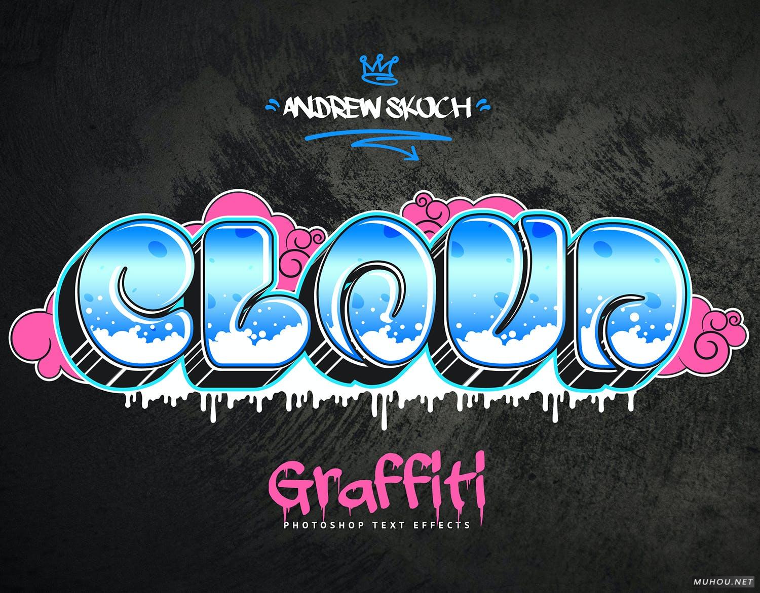 PS样式-艺术POP文字3D效果样式+PSD文件Graffiti Text Effects - 10 PSD - vol 3插图4