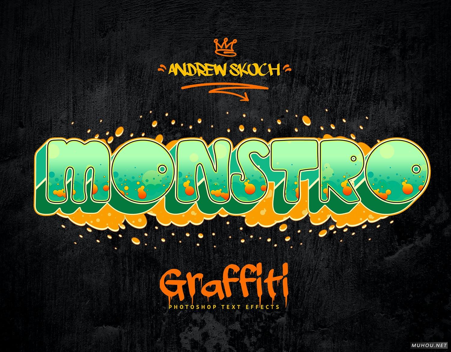 PS样式-艺术POP文字3D效果样式+PSD文件Graffiti Text Effects - 10 PSD - vol 3插图6