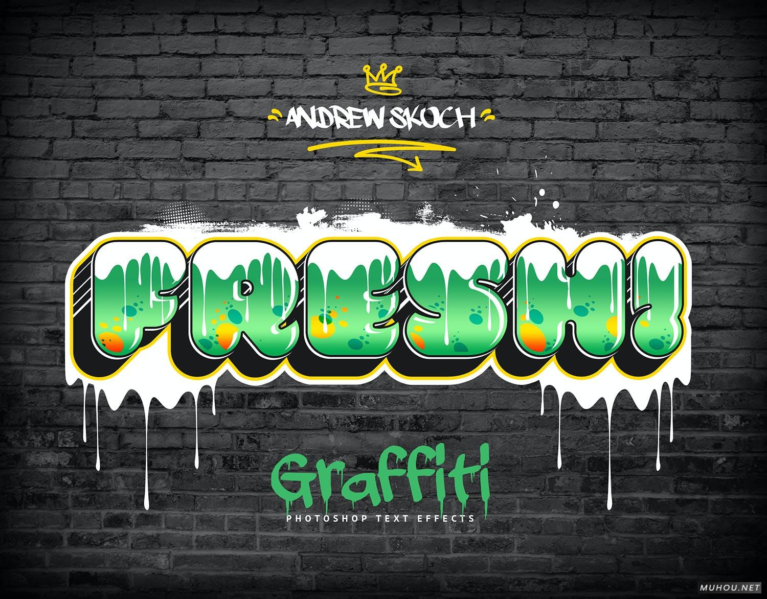 PS样式-艺术POP文字3D效果样式+PSD文件Graffiti Text Effects - 10 PSD - vol 3插图10