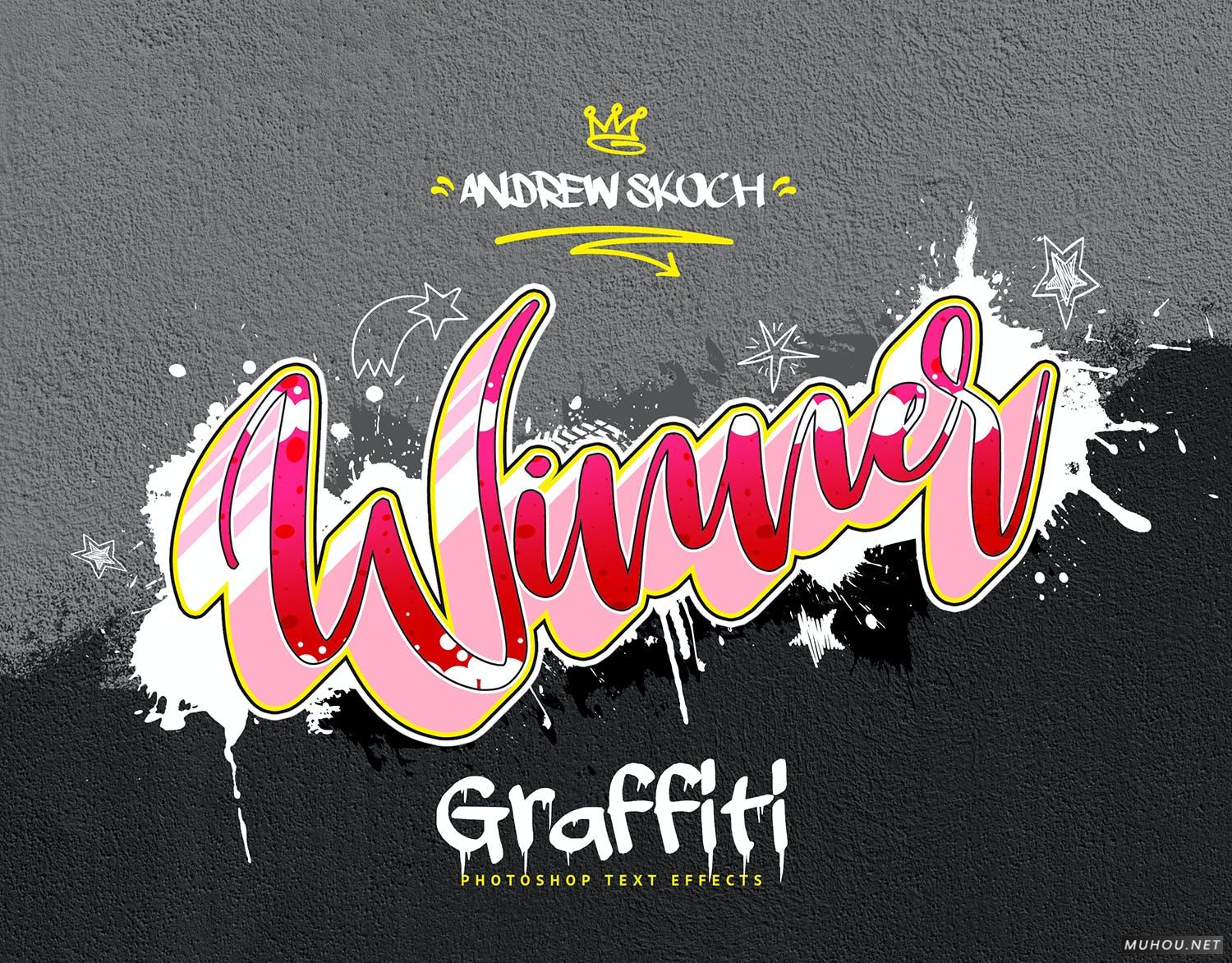 PS样式-艺术POP文字3D效果样式+PSD文件Graffiti Text Effects - 10 PSD - vol 3插图11