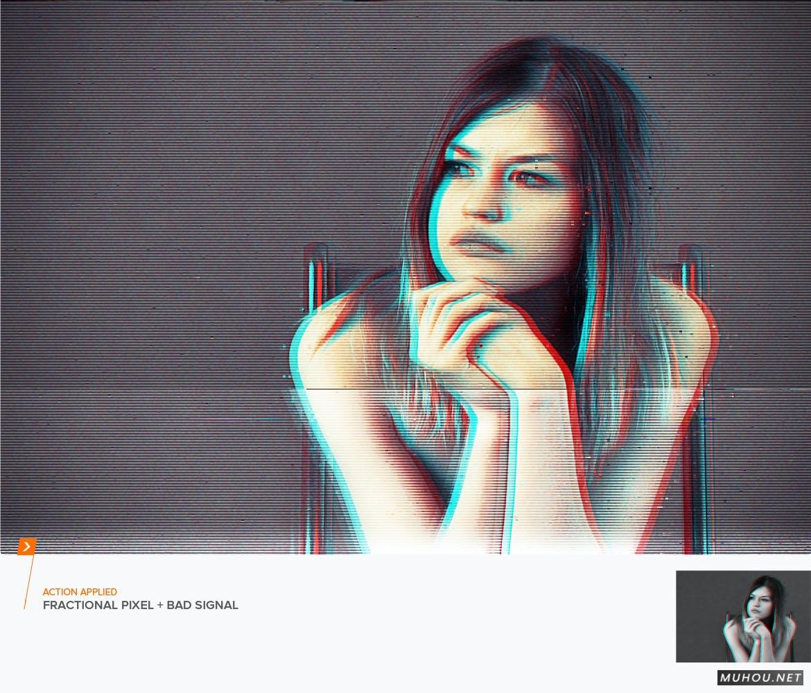PS动作-3D粉碎6种色彩RGB位移故障效果 SoGlitch Photoshop Action插图10