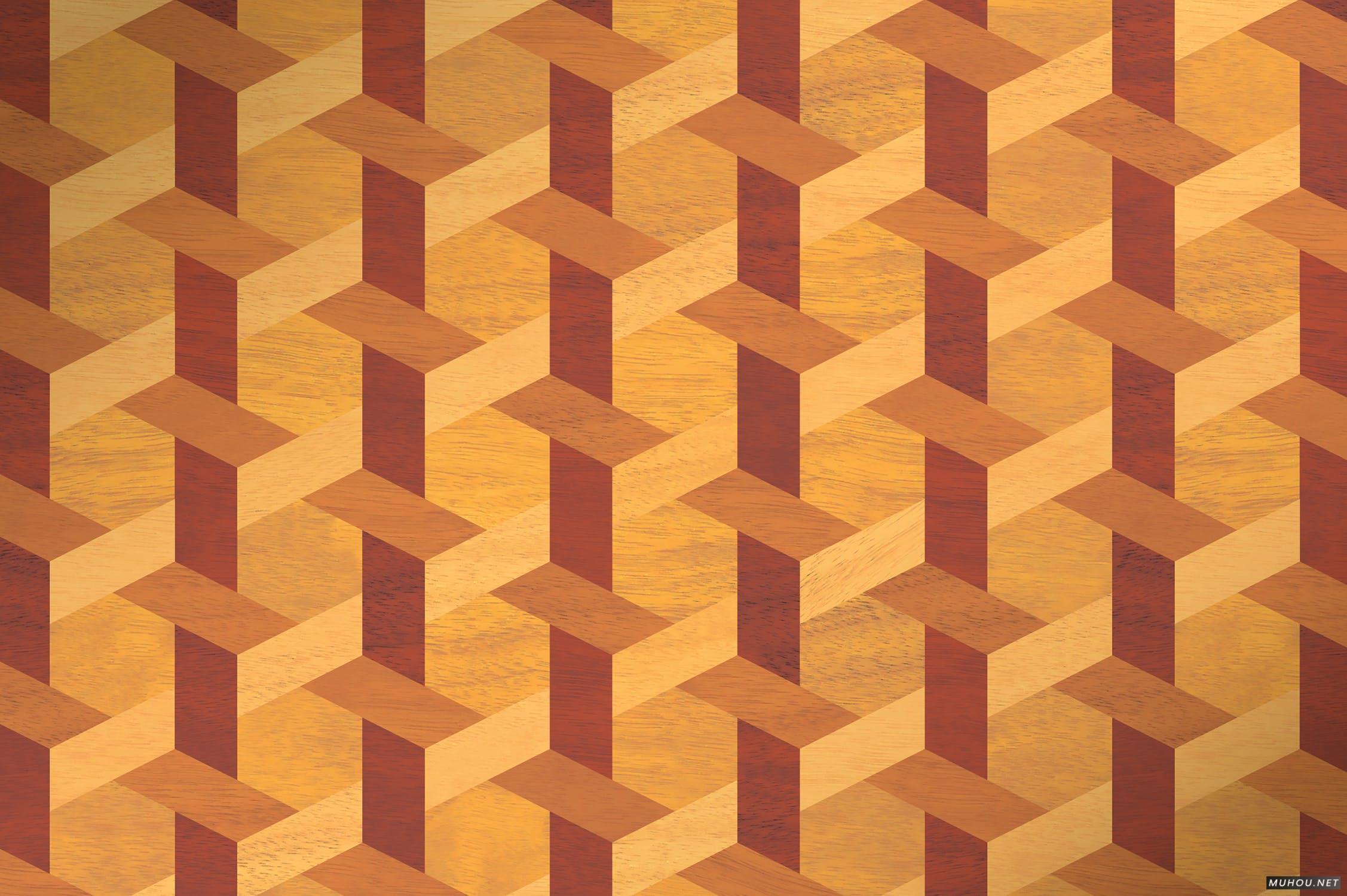 PS图案-木质木材纹理无缝循环拼接效果Geometric Marquetry Patterns插图9