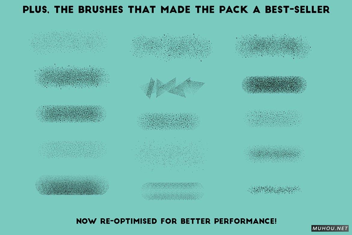 AI样式-27支具有多种密度和厚度的喷枪纹理样式+画笔-The Vector Airbrush - Shader Brushes插图9