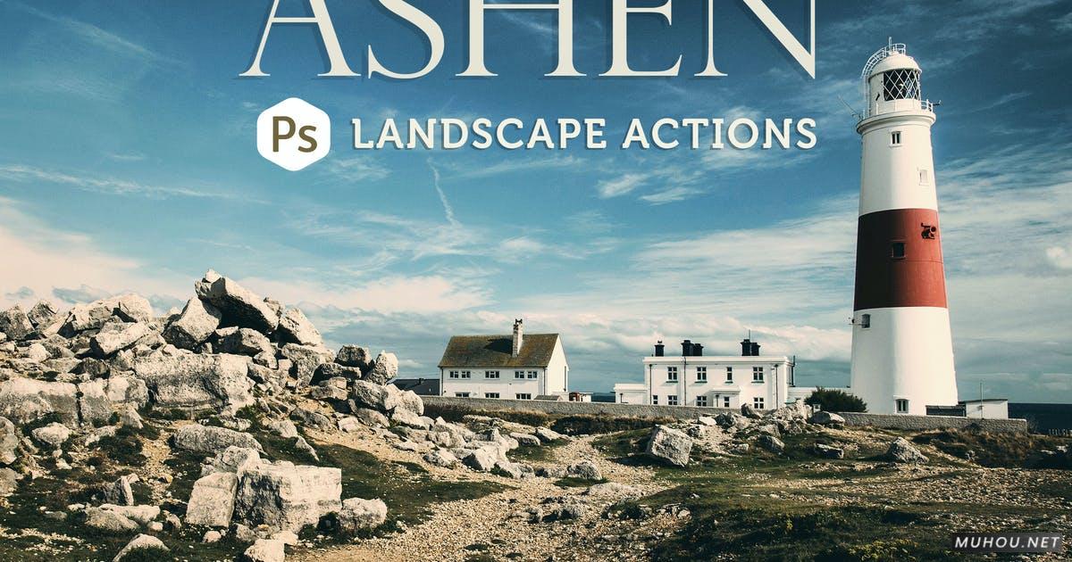 PS动作-高级质感褪色调色动作下载Ashen Landscape Photoshop Actions插图