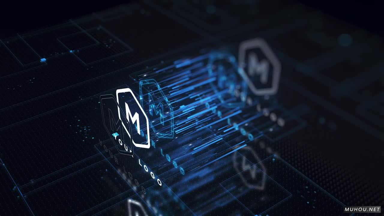 光线高科技对撞机logo标志AE模板视频