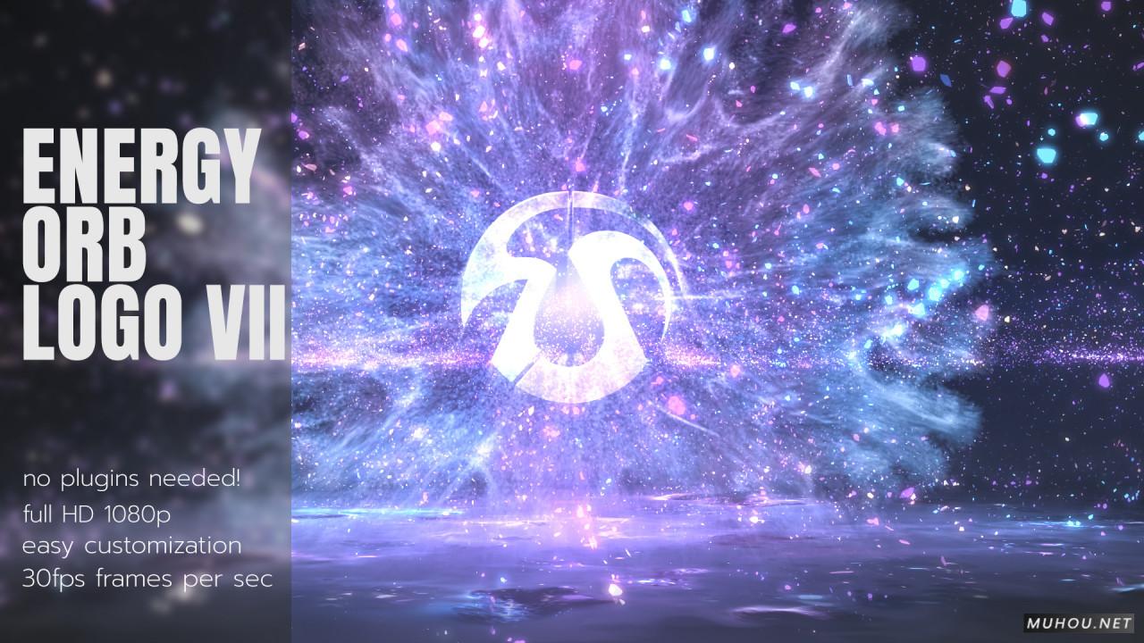 太空粒子能量球标志LOGO视频AE模板