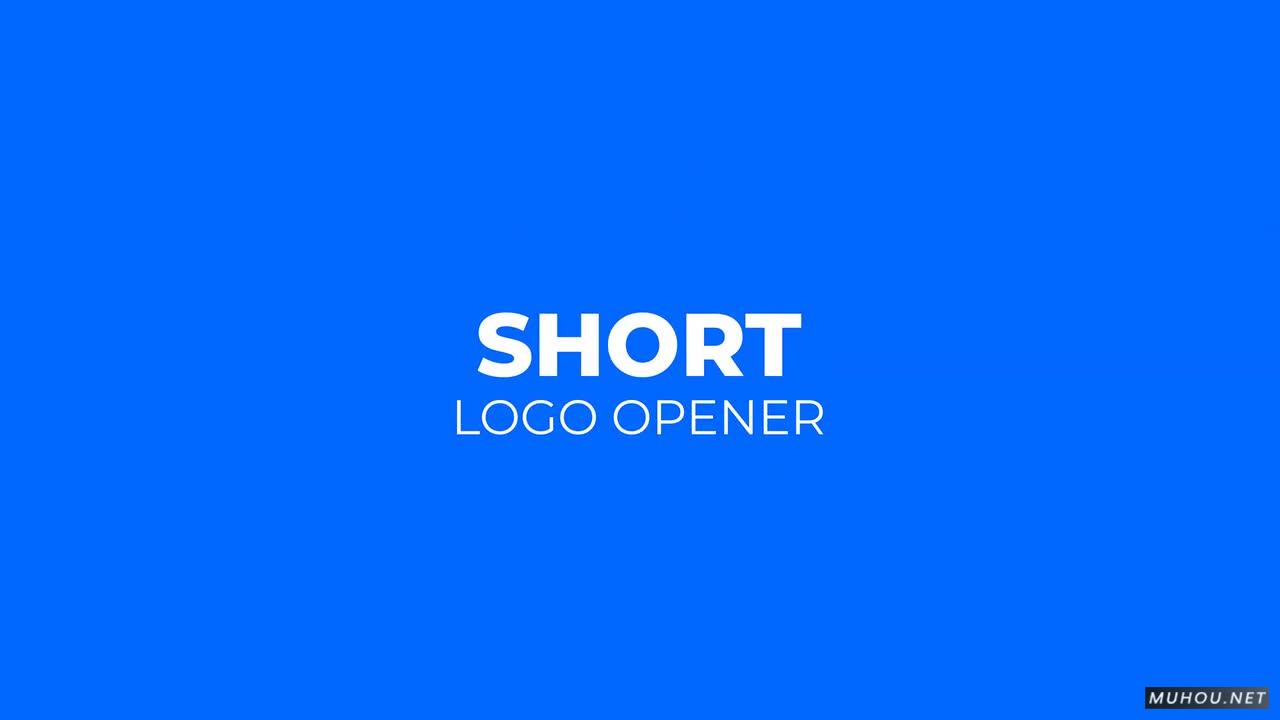 简单干净的短标志logo片头AE模板视频