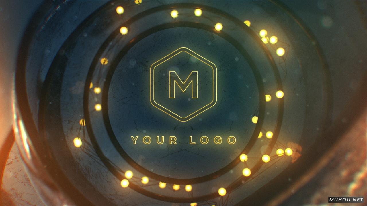 玻璃球标志发光灯泡背景logo AE视频模板