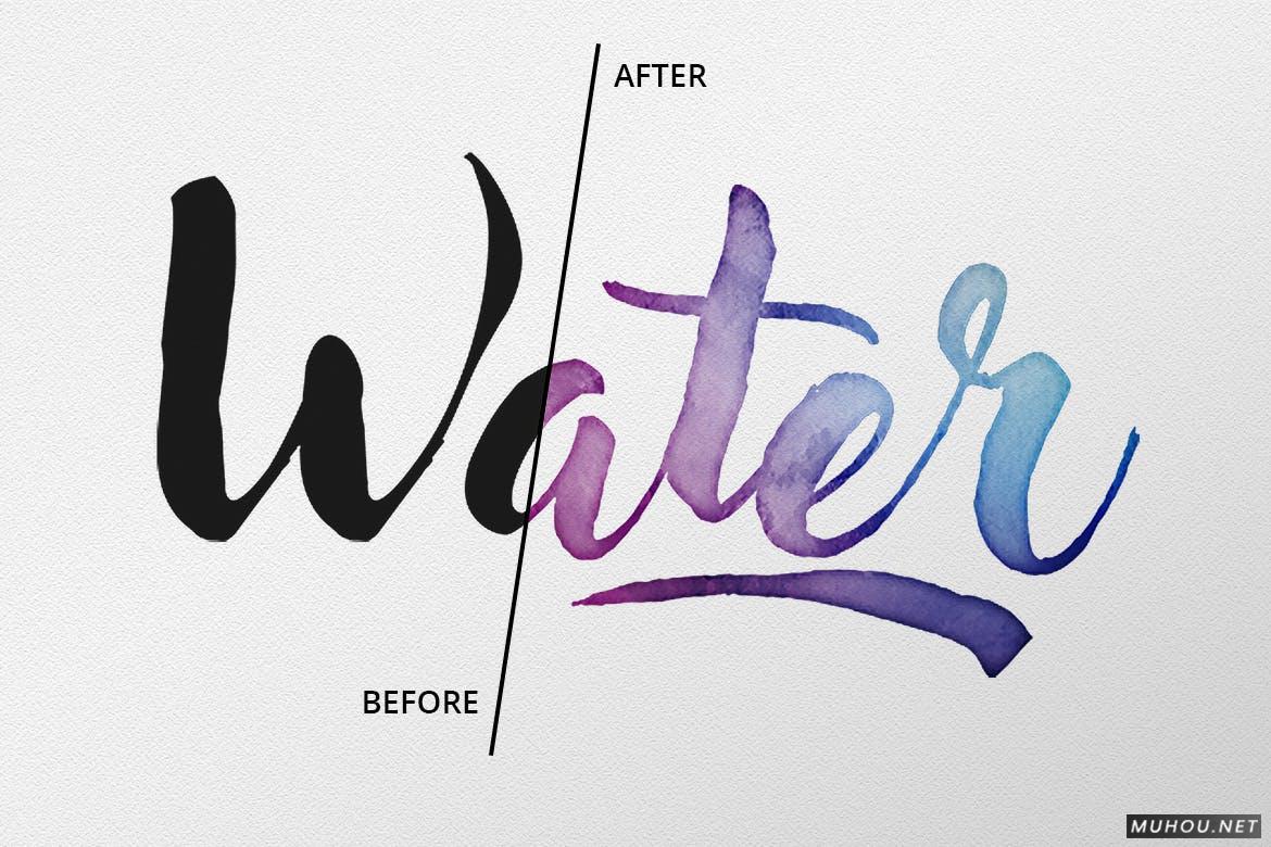 AI笔刷-飞溅的油漆刷素材下载 AquaLab - Vector Watercolor Effect插图1
