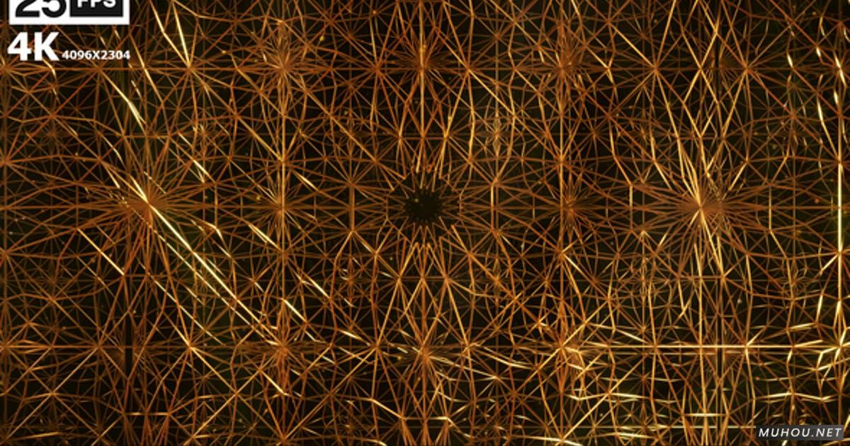 电影艺术抽象线条背景4K视频素材Voronoi Patterns 03 4K