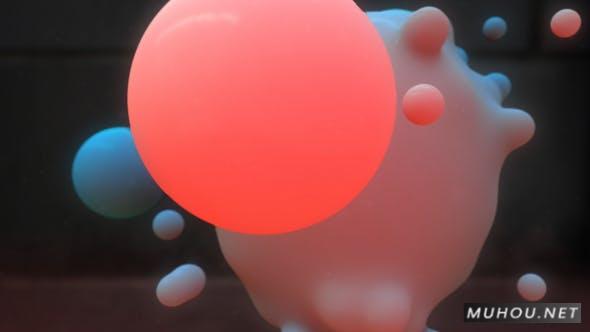 C4D抽象艺术三维细胞动态背景视频 Metaball colorful插图