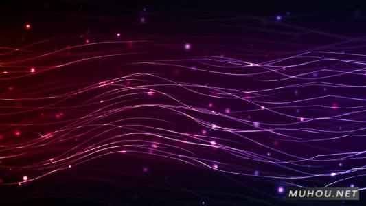 黑色背景上的紫色渲染条纹光线视频素材Fun Streaks插图