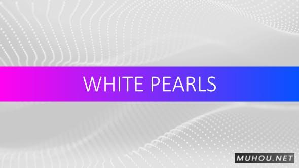 网页循环粒子波纹波浪背景元素视频White Elegant Background插图