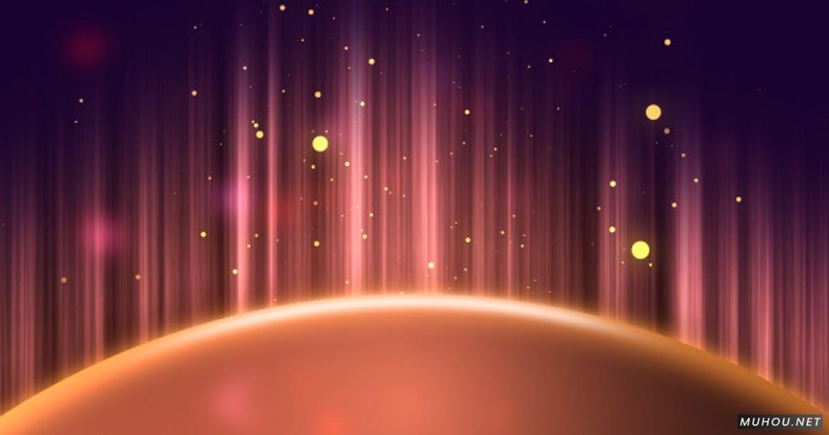 卡通星球上升的粒子光线背景视频Drapes Arcade