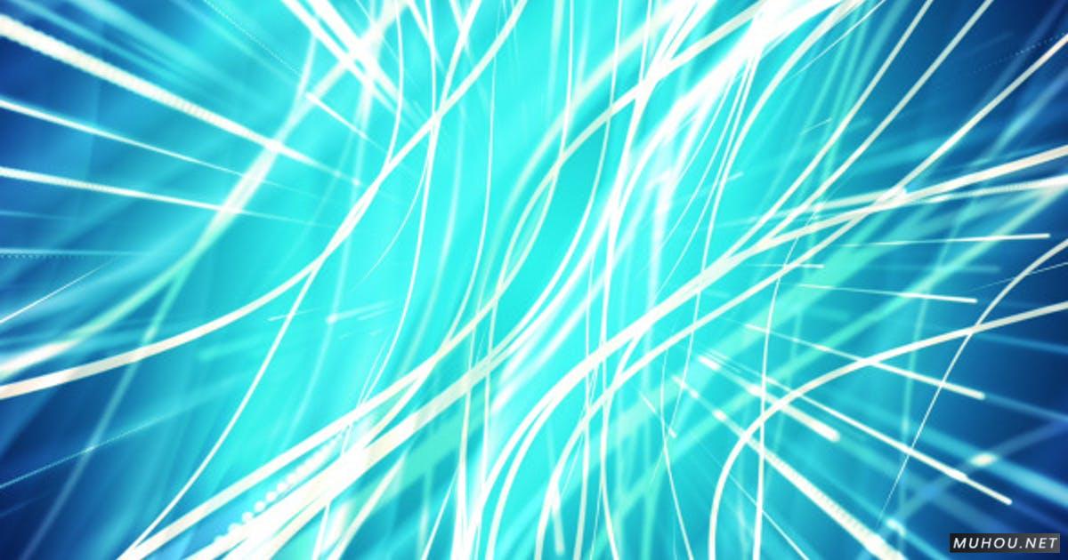 蓝色背景曲线光束条纹视频素材Blue Waves