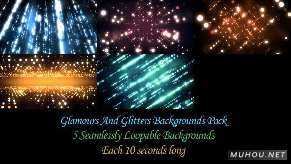 5套魅力和闪光动感DJ节奏LED视频背景素材 Glamour And Glitters BG Pack插图