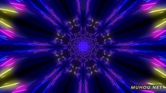 抽象的七彩射线空间爆炸高清视频素材Abstract Colorful Rays 02插图