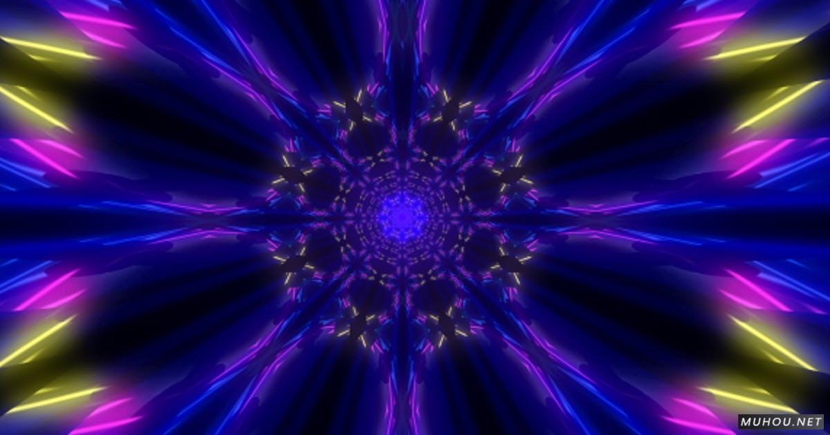 抽象的七彩射线空间爆炸高清视频素材Abstract Colorful Rays 02