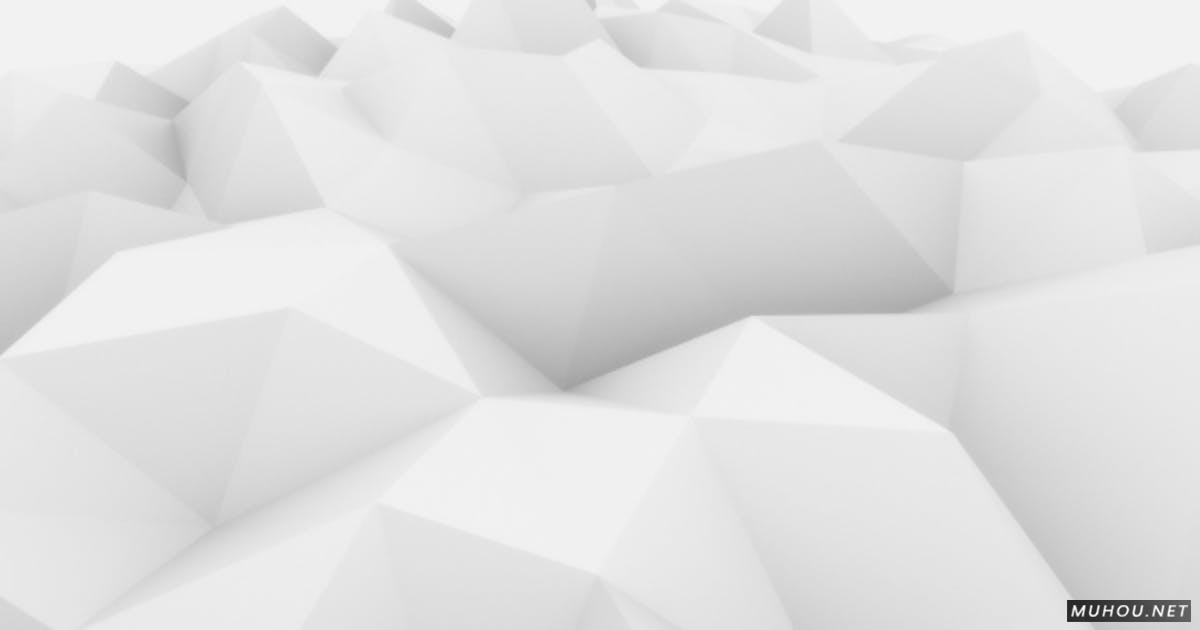低聚灰色抽象运动背景4K高清视频Low Poly Grey Abstract Motion Background