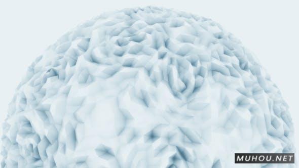 蓝色前卫球体运动背景4K视频素材Blue Edgy Sphere Motion Background插图