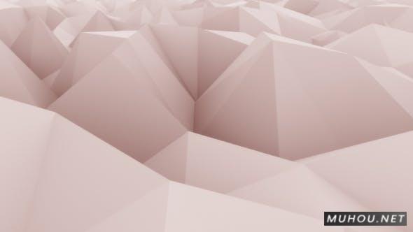 抽象粉红色三角形运动背景4K视频Abstract Pink Triangular Motion Background插图