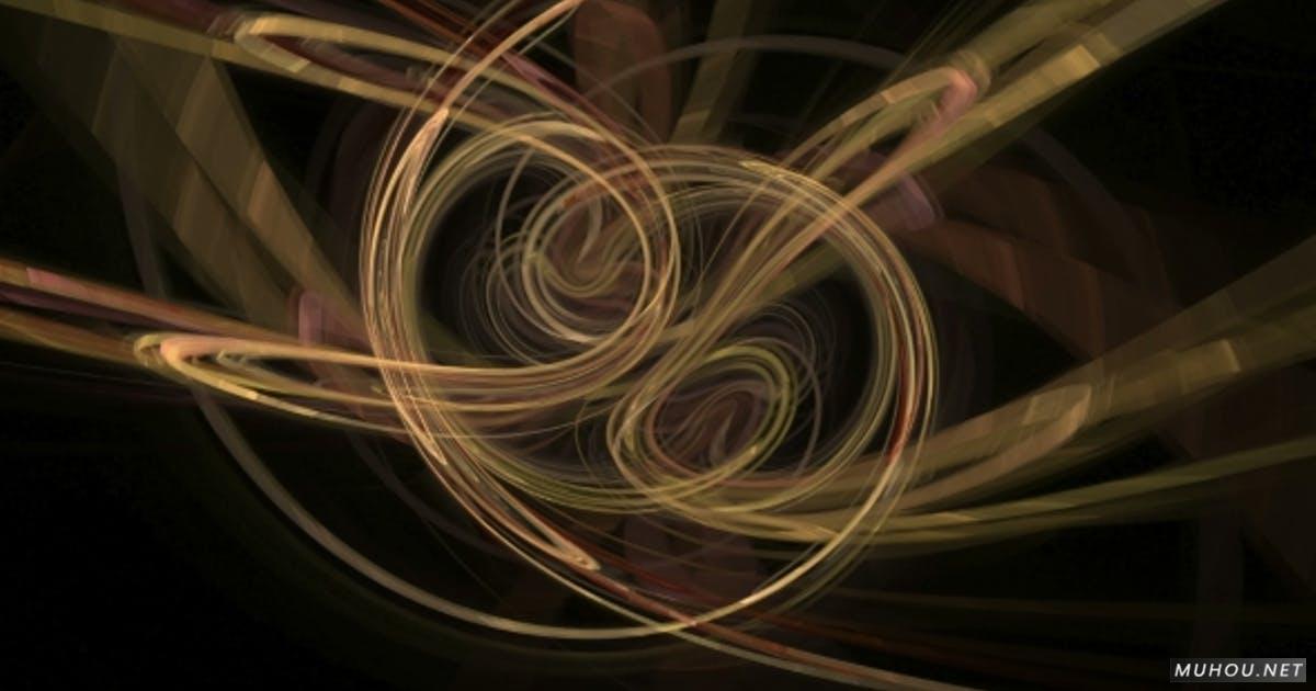 彩色曲线抽象循环运动背景4K视频Colorful Curves Abstract Loop Motion Background