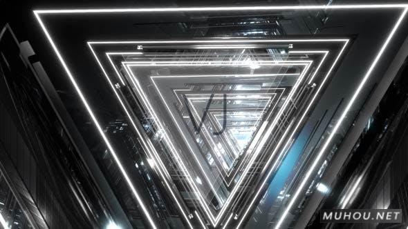 VJ三角形电子舞台创意循环背景视频插图