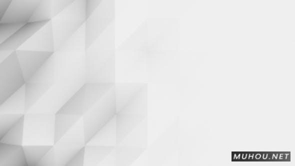 抽象浅灰色多边形运动背景视频素材Abstract Light Grey Polygonal Motion Background插图