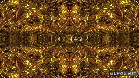 黄金时代金色抽象齿轮VJ视频背景Golden Age 2插图