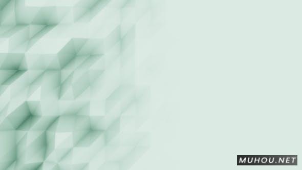抽象绿色多边形运动背景视频Abstract Green Polygonal Motion Background插图