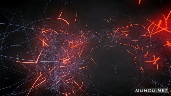 3D粒子火花浮动运动动态视频背景Particles Tracer Floating Background插图