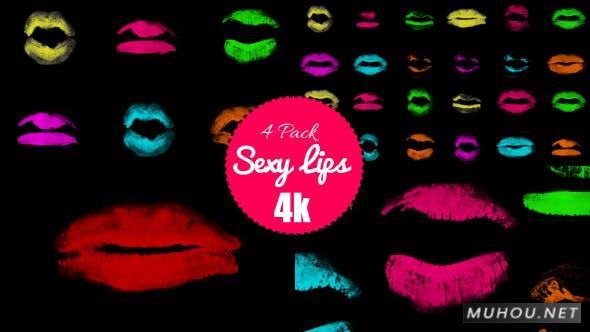 魅力的吻性感嘴唇4K视频素材Sexy Lips V.1插图