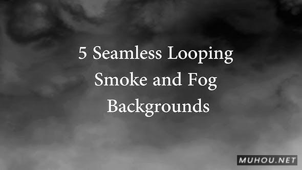 5套黑白烟雾循环抽象视频下载Smoke Loop Abstract Backgrounds插图