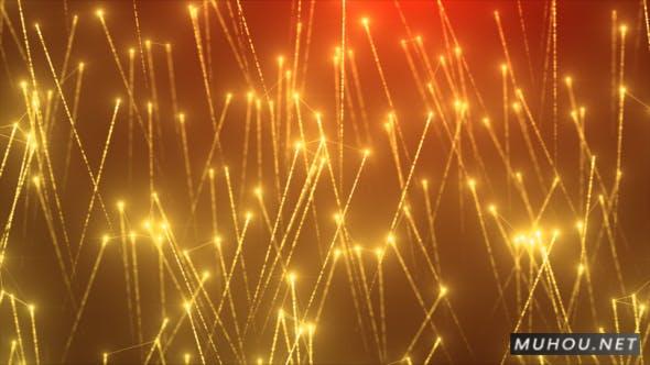 神奇的光钎光线上升新年礼花背景视频Plexus Light Trail - 03插图