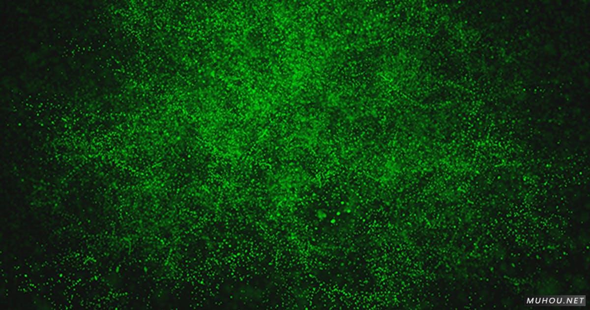 绿色外星人海绵颗粒背景高清视频素材Green Alien Spongy Particles Background