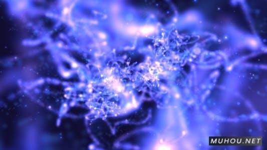 神奇的能量波紫色神秘粒子视频素材Magical Energy Waves 01插图