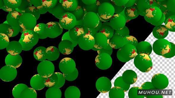 圣诞节欢乐的小球转场视频素材Christmas Ball Transition 02插图