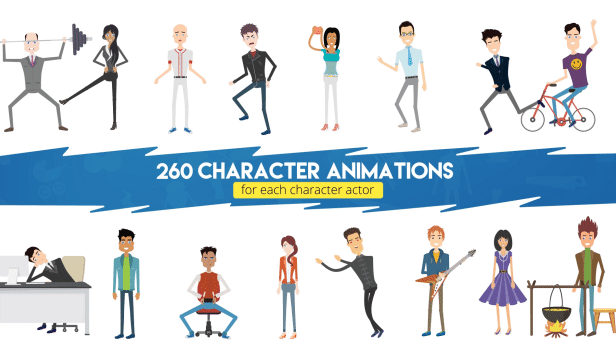 AE模板|5000种卡通人物角色MG动画元素工具包AE模板视频素材 AinTrailers v3.0插图22
