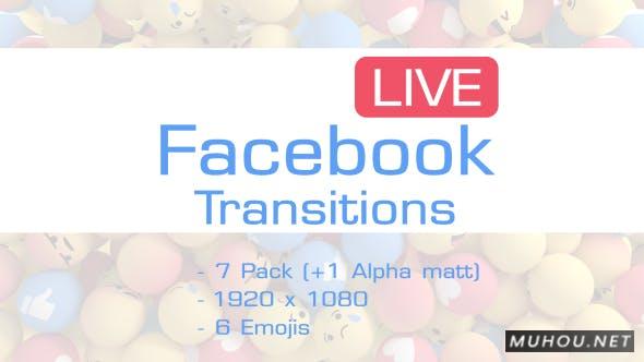 7套Facebook动画表情过渡视频转场Facebook Like Reactions Transition插图
