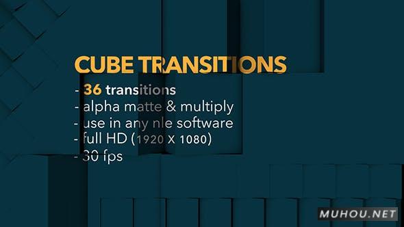随机画面翻转过渡转场视频素材Cube Transitions - 36 Pack插图