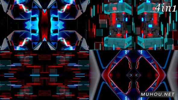X十字电子电音VJ循环led视频背景素材X Factor - VJ Loop Pack (4in1)插图