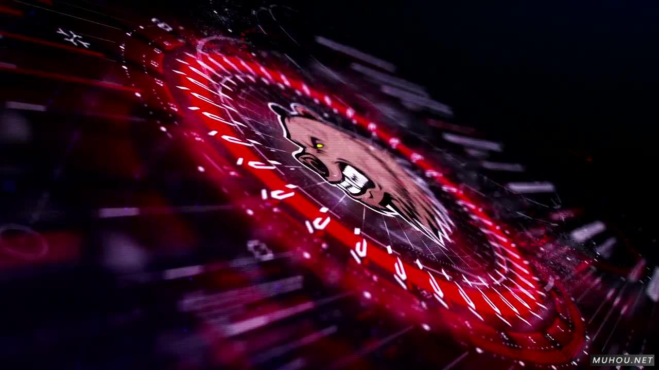 超现代未来科技HUDLOGO标志炫酷激光AE模板