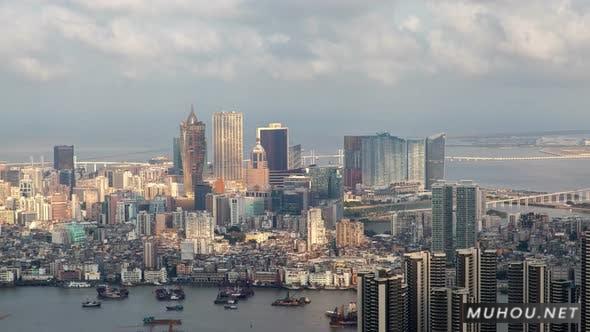 澳门半岛旧大教堂延时4K视频素材Famous Old Cathedral of Macau Peninsula in China Timelapse插图